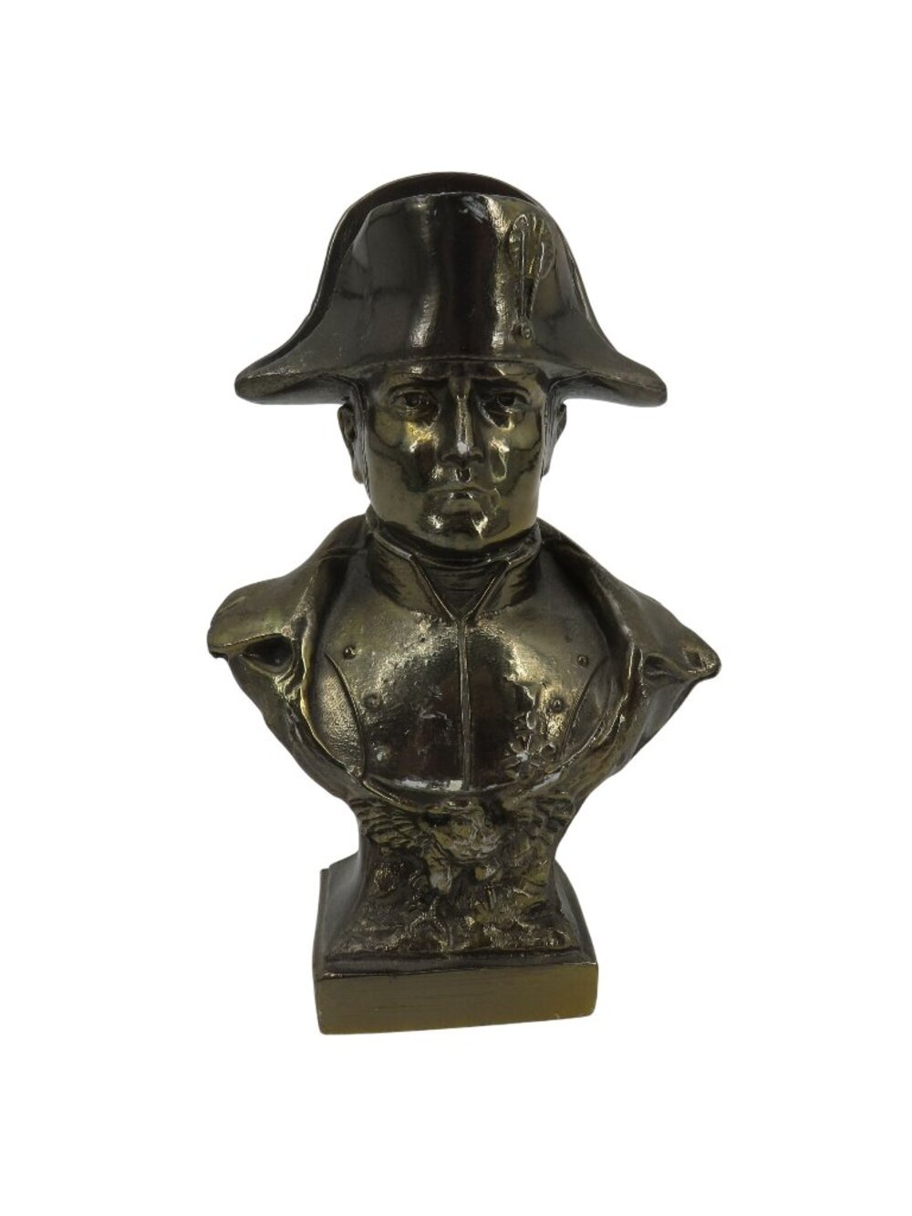 Ruffony Signed Metal Napoleon Bonaparte 6in Bust Freestanding France Art Noveau